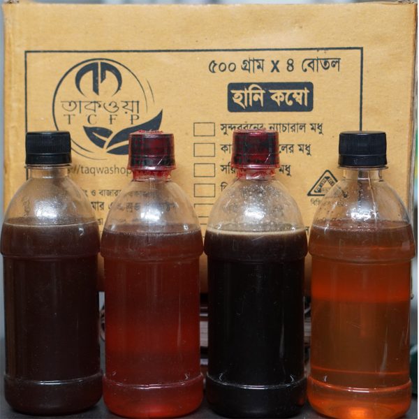 চারটি ভিন্ন ভিন্ন ফুলের মধুর কম্ব অফার